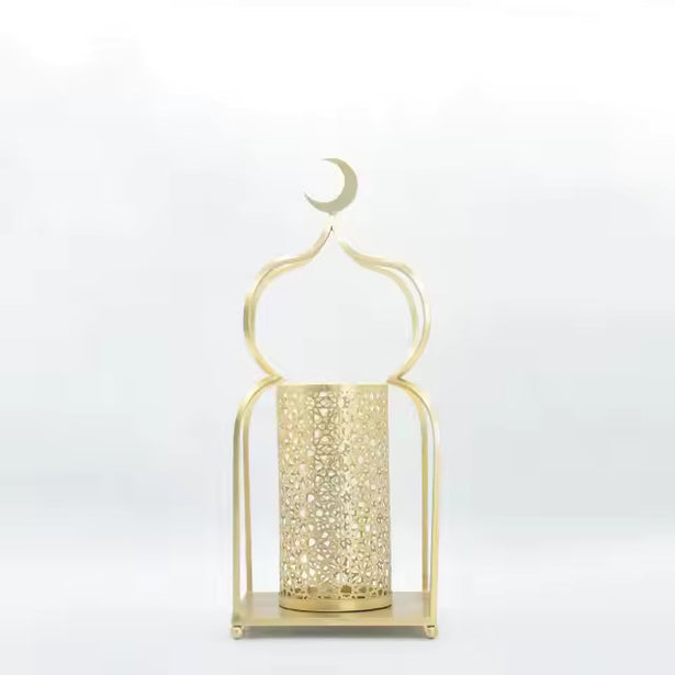 amadan Iron Lantern Masjid Shape Set of 3 Candle Holder Hand-made by lux dishes