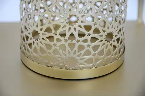 amadan Iron Lantern Masjid Shape Set of 3 Candle Holder Hand-made by lux dishes