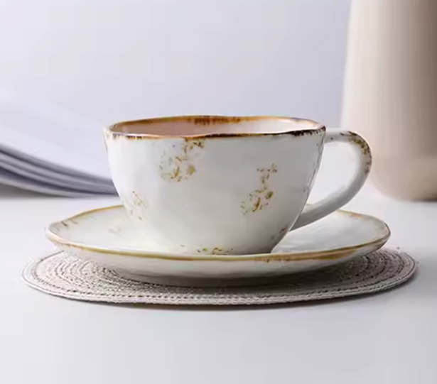 Hand-Painted Ceramic Tea Cups by lux dishes