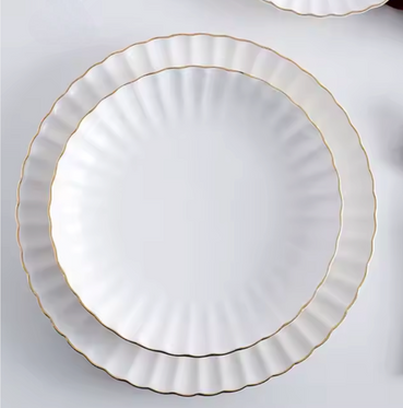 white plate by lux dishes