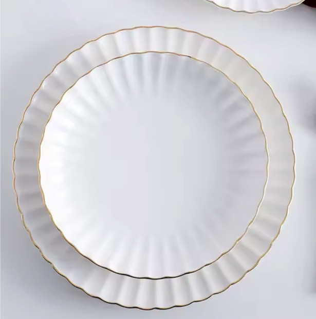 white plate by lux dishes