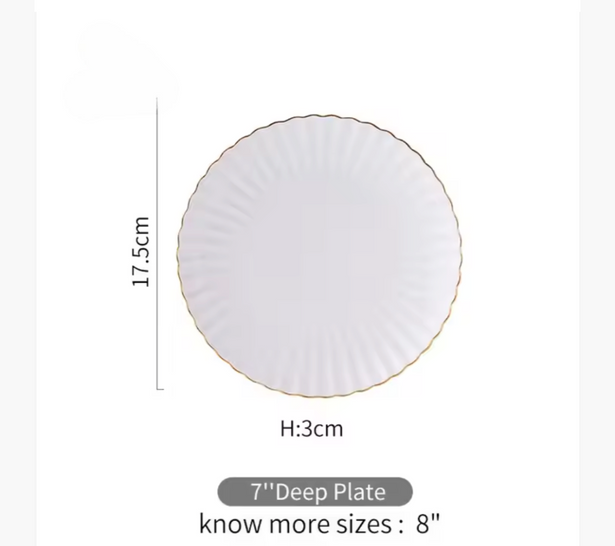 white plate by lux dishes