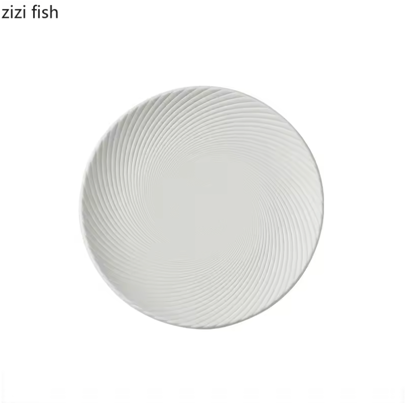 white toothed  shallow plates set