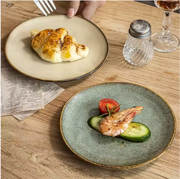 Vintage Ceramic Western Steak Plate by lux dishes