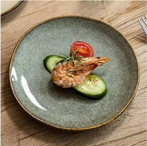 Vintage Ceramic Western Steak Plate by lux dishes