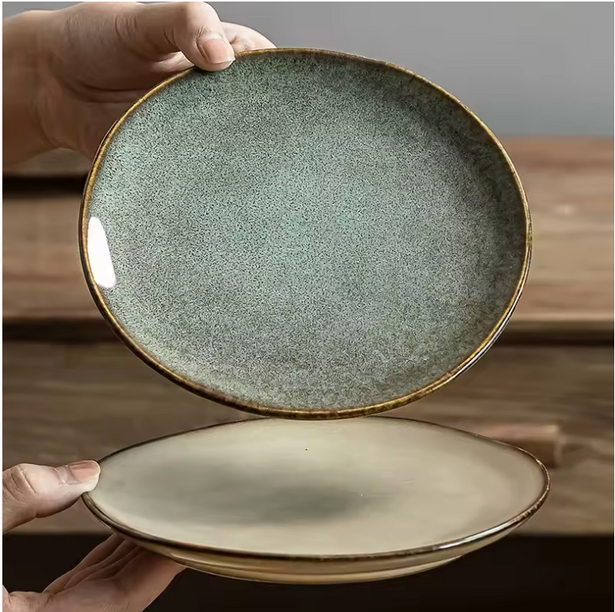 Vintage Ceramic Western Steak Plate by lux dishes