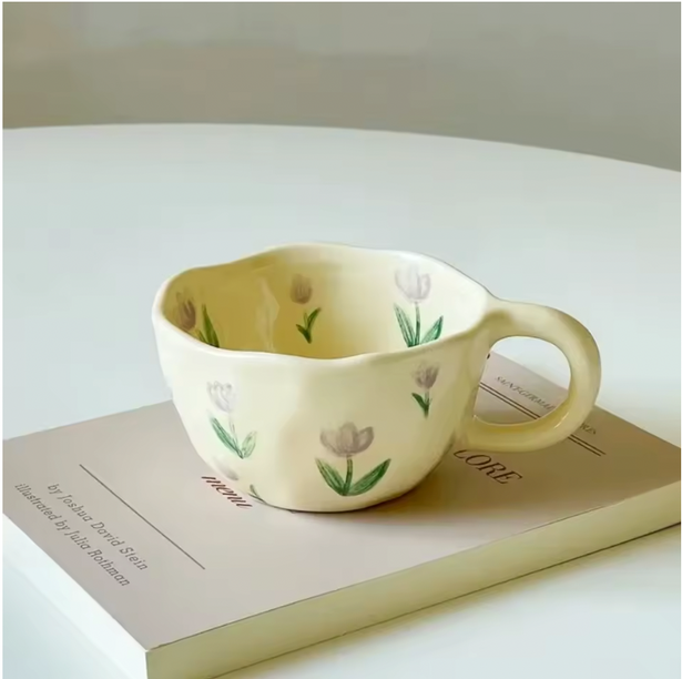 Handmade  Floral Mugs by lux dishes