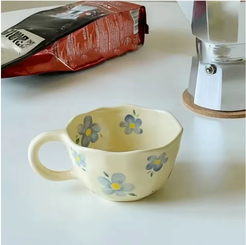 Handmade  Floral Mugs
