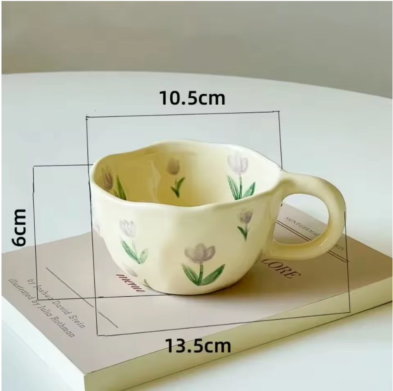 Handmade  Floral Mugs