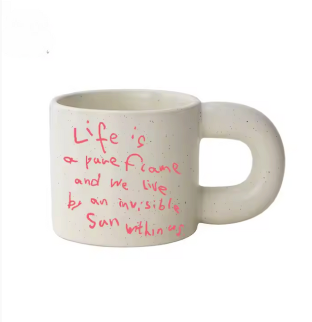 Unique handmade Style Fat Round Handle  by lux dishes