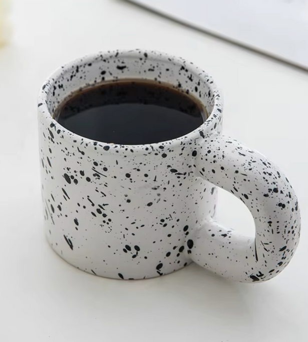 Unique handmade Style Fat Round Handle  by lux dishes